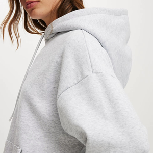 Pull à capuche ample en coton 100% tricoté de haute qualité, streetwear d'hiver, coupe-vent, épaules tombantes, manches chauve-souris, devant - Product Image 4