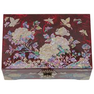 Caja de Joyería de Madera de Primera Calidad con Incrustaciones de Nácar, Estuche de Almacenamiento Artesanal para Joyas, Accesorios y Regalos - Product Image 5