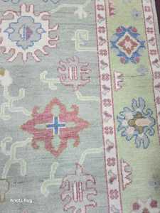 Tapis turc Oushak tricoté à la main marron vert de haute qualité conception de tapis persan pour salon dimensionnement 5x7 6x9 conception de puzzle - Product Image 6