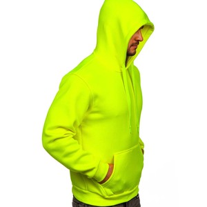 Green <b>Plain</b> Kangroo Pullover <b>Hoodie</b> - Product Image 5