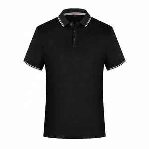 Camisa de golf de manga corta de secado rápido para hombre 2025 logotipo personalizado al por mayor para uniforme de polo con cuello de dos colores de patrón sólido - Product Image 6