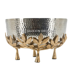 Plaqué or de forme unique en métal en aluminium élégant de fantaisie avec le bol décoratif à la recherche d'oiseau pour l'usage à la maison d'hôtel - Product Image 6