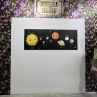 Papier peint éducatif sur le thème du système solaire pour enfants, réutilisable, durable, en polystyrène, attire l'électricité statique sur les surfaces