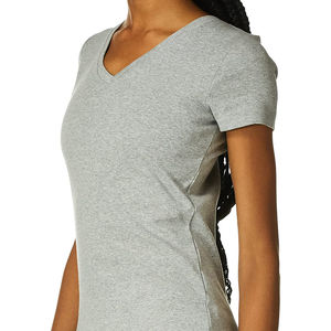 T-shirt vert à fossettes personnalisé de haute qualité pour femmes T-shirt blanc 100% coton à épaules tombantes de luxe lourd pour femmes OEM - Product Image 5