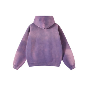 Sweat à capuche Streetwear vintage délavé à l'acide avec logo brodé imperméable personnalisé pour hommes, 430gsm, poids lourd surdimensionné 100% - Product Image 2