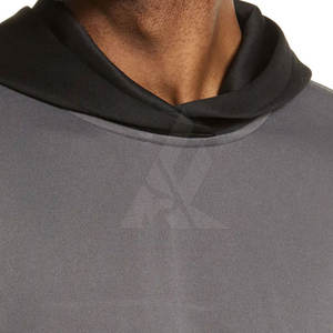 Sweat-shirt à capuche uni en coton 100% poids lourd avec logo personnalisé, sweat-shirt streetwear surdimensionné, sweat-shirt uni pour hommes - Product Image 5