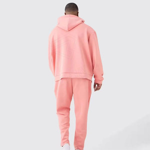 Chándales de hombre personalizables de algodón 100% de Pakistán, sudaderas con capucha de hombro de gran tamaño con logotipo, estilo informal de invierno, diseño Simple - Product Image 2