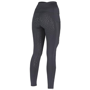 Leggings de Yoga de Cintura Alta, Largos, de Color Sólido, con Malla Transpirable, Spandex y Nailon, Diseño Sin Costuras con Bolsillos - Product Image 2