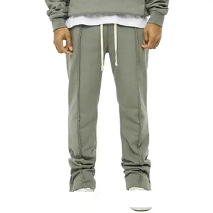 Anti-sueur 2025 Flare Gym Vêtements de sport Survêtements Hommes Jogging Costume Français Terry À Capuche 2 Pièces Pull Stacked Survêtements - Product Image 5