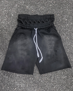 Pantalones cortos atléticos personalizados para hombre al por mayor, ropa de calle de algodón, pantalones cortos de rizo francés, pantalones cortos lavados con ácido de cintura alta envejecidos - Product Image 3