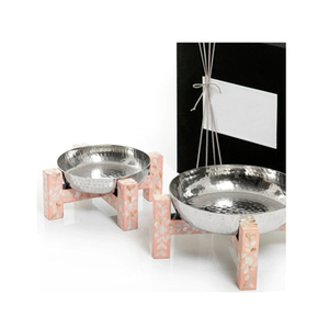 Meilleure vente Bols à fruits en métal nickelé poli Ensemble de 2 tailles différentes pour les fêtes de mariage - Product Image 3