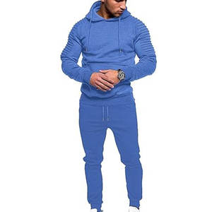 Conjunto de 2 Piezas de Sudadera con Capucha y Pantalones Deportivos de Forro Polar con Estampado de Logotipo Totalmente Personalizado para Hombre, Grueso, Informal, de Invierno, Colores Sólidos, 100% Algodón - Product Image 6