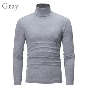 Camiseta de cuello alto para hombre, sudaderas de lavado cómodo, camisa térmica de manga larga - Product Image 5