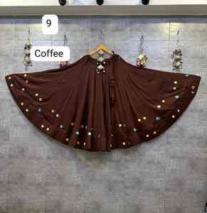 Traditional <b>Red</b> Multi Color Cotton Multi Concept Chaniya Choli Heavy Duftta Pallu Work Moisture Wicking for Women Casual Wear - Product Image 4