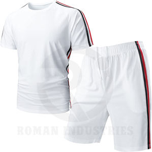Ensemble de shorts d'été décontractés personnalisés pour hommes, T-shirts et shorts en maille imprimée à la mode, ensemble de shorts deux pièces pour hommes - Product Image 3