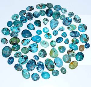 Lote al por mayor de piedras preciosas de cabujón suelto de turquesa tibetana Natural de calidad AAA +, lote de piedras preciosas de cabujón de tamaño libre para fabricación de joyería fina - Product Image 6