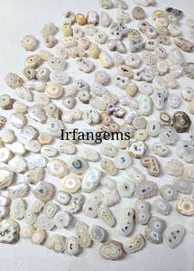 Labradorita Natural Multicolor, Corte Cabujón, Tamaños Variados, Textura Tallada Luna, para Joyería, Fabricación de Amuletos, Piedra Preciosa Suelta - Product Image 3