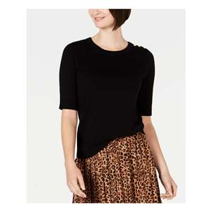 Abito Nero in Cotone Lavorato a Maglia per Donna Charter Club, Taglia L - Product Image 1