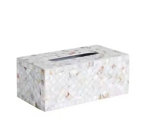 Boîte à serviettes en incrustation d'os de luxe moderne Boîtes de maintien de mouchoirs à bas prix avec décor supérieur - Product Image 6