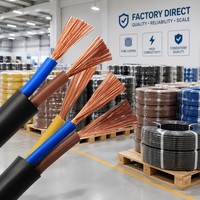 Cable de Control Flexible RVVP Blindado de 2, 3 y 4 Núcleos con Aislamiento de PVC y Cable de Cobre para Transmisión de Señales