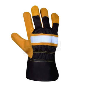 Vente en gros de gants en cuir haute visibilité bon marché Gants de sécurité respirants pour la construction avec caractéristiques ignifuges et anti-chaleur - Product Image 2