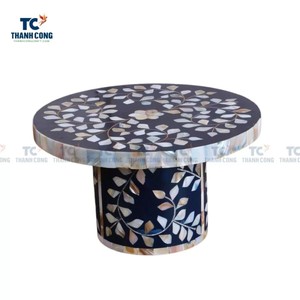 Venta al por mayor caliente Madre de perla y hueso incrustaciones pastel soporte bandeja para servir para Ramadán y fiesta pastel corte - Product Image 5