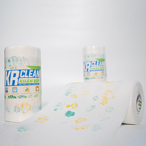 Krclean 200 feuilles 20x25cm torchons à vaisselle en microfibre super absorbants tissu non tissé blanc pour table de cuisine durable - Product Image 1