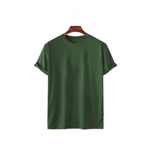 Camiseta básica de manga corta con cuello redondo, tela de algodón 100%, venta al por mayor, camisetas lisas para serigrafía o transferencia de calor - Product Image 1