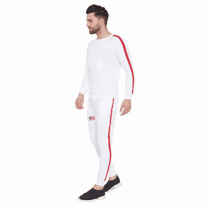 Survêtement de Jogging en coton pour hommes, personnalisé, bon marché, OEM/ODM, nouveau, élégant, Logo personnalisé, couleur blanche - Product Image 3