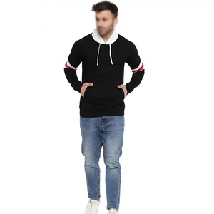Sudadera con capucha de gran tamaño para hombre, ropa de calle personalizada de talla grande, sudadera con patrón sólido para otoño, ropa para niño con sudaderas estampadas - Product Image 5