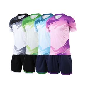 100% Polyester Top Quality Breathable Quick Dry Blank Soccer Uniform Football Jersey <b>Fan</b> Version Soccer Jersey - Product Image 1