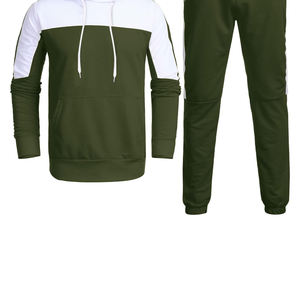 Fitness Sports à capuche solide survêtement décontracté personnalisé hiver deux pièces ensemble hommes joggeurs en gros de haute qualité adultes complets - Product Image 5