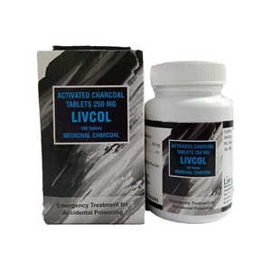 Premium 250mg Tabletas de carbón activado Precio de fábrica Herbal Livcol Healthcare Supply - Product Image 2