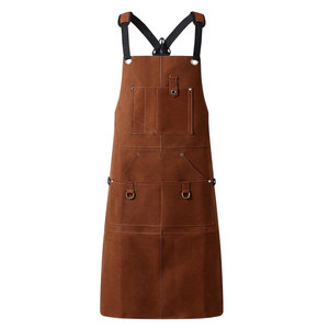 Tablier en cuir de haute qualité, confortable, réglable et durable, style gilet, pour hommes, cuisine, barbecue, atelier, artisanat - Product Image 1