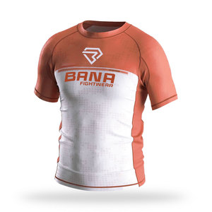 Vente en gros d'éruptions cutanées personnalisées en polyester spandex MMA & BJJ Compression manches courtes unisexe BANA FIGHT WEAR fabriqué au Pakistan - Product Image 5