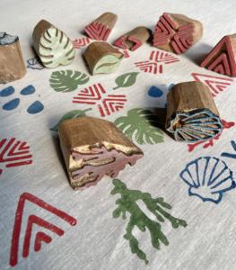 Bloque de Impresión Manual de Madera Tallada a Mano |   Set de Manualidades Indias de Arcilla para Cerámica y Scrapbooking - Product Image 2