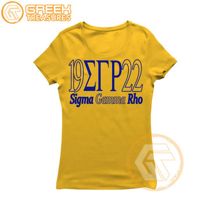Camiseta personalizada Sigma Gamma Rho para mujer, ropa de hermandad, Jersey de algodón, camiseta transpirable de alta calidad, ropa griega para mujer - Product Image 1