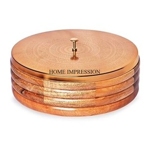 Mesa de comedor de forma redonda hecha de Metal resistente chapado en oro de alta calidad, centro de mesa, suministros de cazuela Chapati a un precio impresionante - Product Image 2