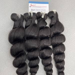 Vente en gros d'extensions de cheveux humains vierges Remy vietnamiens Paquets de trame à double dessin en vrac - Product Image 6