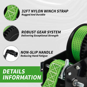 <span class=keywords><strong>Winch</strong></span> Trailer Kapal Tugas Berat AMBITION 3200lbs dengan Tali 32FT, Ratchet 2 Arah, Gear 4:1/8:1, <span class=keywords><strong>Winch</strong></span> Trailer Portabel dengan Engkol Tangan - Product Image 5