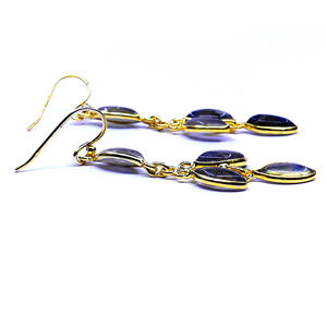 ชุดต่างหูอัญมณีลาบราดอไรต์ชุบทอง925เงินสเตอร์ลิงสำหรับงานแต่งงานผู้หญิงราคาไม่แพง - Product Image 5