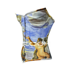 ชุดคอร์เซ็ทพิมพ์ลายสีนู้ดพร้อมเลกกิ้งเข้าชุด - Product Image 5