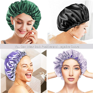 Luxury Designer Custom Logo Double Side 100% Premium Quality Adjustable Hair <b>Bonnets</b> for Women Best Selling - Product Image 6