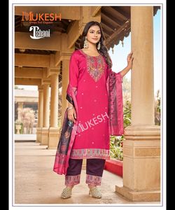 Hot Lawn Salwar Kurta for Women in Indian Party Wear Gharara Suit with Elegant <b>Kaftan</b> Robe and Stitched 3 Piece Dupatta - Product Image 6