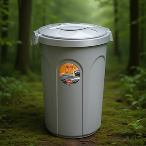 TOM Silver 70500 <b>Plastic</b> Storage <b>Bin</b> (46Lt) with Clip <b>Lid</b> - Product Image 3