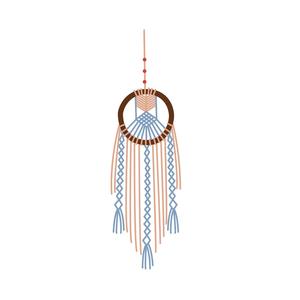 Atrapasueños de macramé de doble anillo, accesorios de sujeción para la casa especialmente diseñados para colgar en la pared, decoración, acabado Natural, gran oferta - Product Image 6