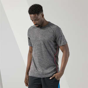 Camiseta de gimnasio de cuello redondo de 230gsm de alta calidad para hombre, cómoda Camiseta con estampado de logotipo personalizado antiarrugas, tela de manga corta sólida - Product Image 6