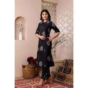 Conjunto de Algodón Grueso Estampado para Niñas y Mujeres, Traje de Estilo Étnico Indio y Pakistaní para Uso Diario, Fiestas y Todas las Ocasiones - Product Image 4