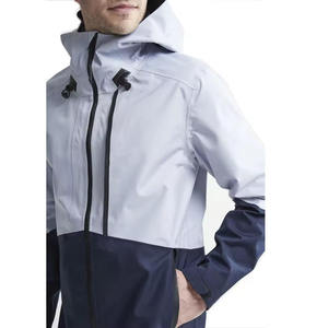 โรงงาน OEM เสื้อกันฝนผู้ชายคุณภาพสูงสำหรับฤดูหนาว กันน้ำ ระบายอากาศ แห้งเร็ว สำหรับกิจกรรมกลางแจ้ง รับสกรีนโลโก้ ซิปเต็มตัว กันลม - Product Image 2
