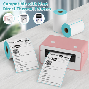 Custom Thermal Oil Proof <b>Waterproof</b> Barcode Shipping <b>Label</b> Roll 4x6 Self Adhesive Waybill Sticker Paper for Logistics Packaging - Product Image 6